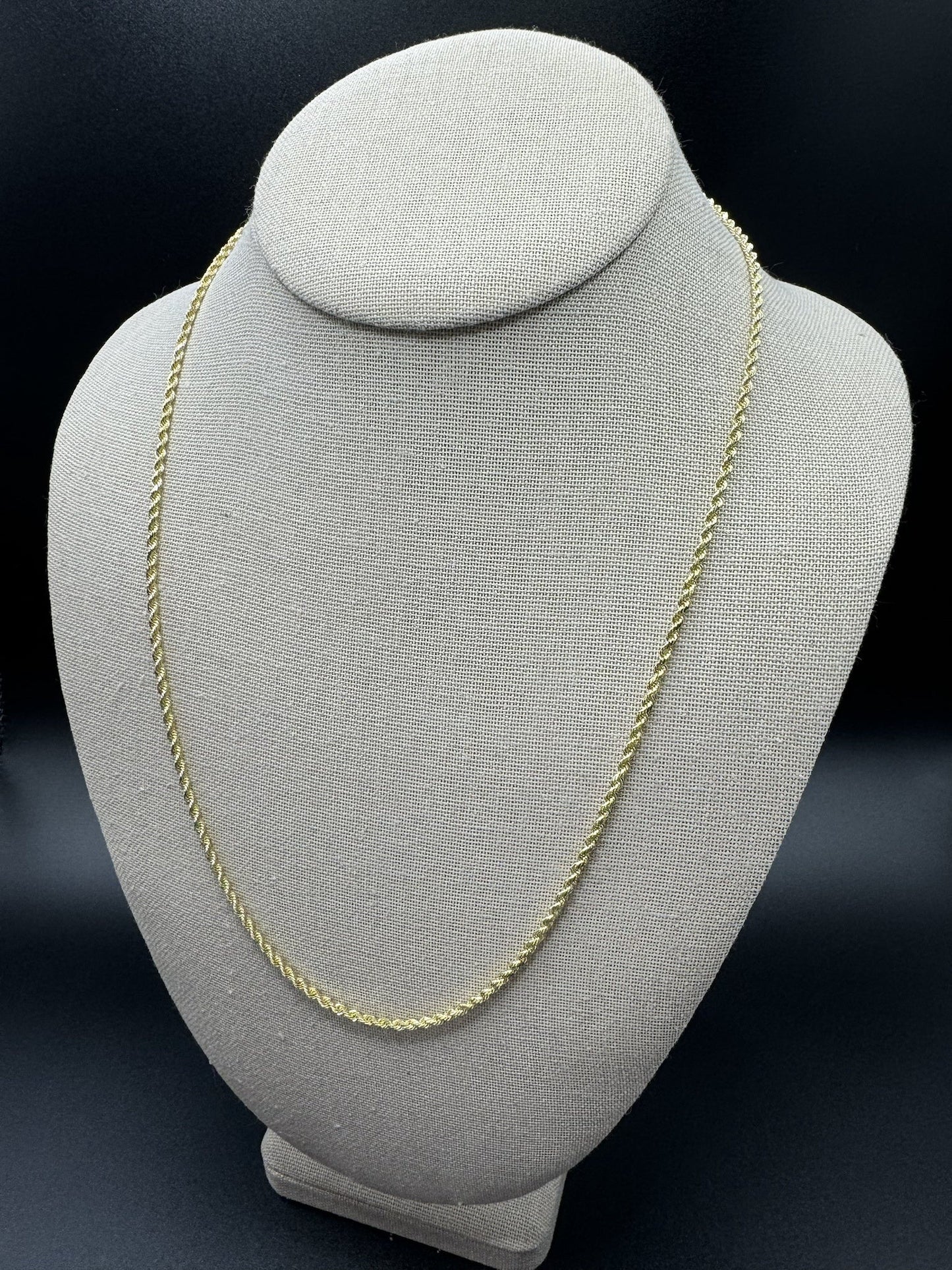 22” 14k Yellow Gold Rope 2.2mm 10.4g