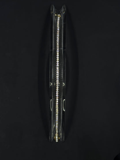 14k Yellow Gold 3ctw Lab-Grown Diamond Tennis Bracelet – 7"