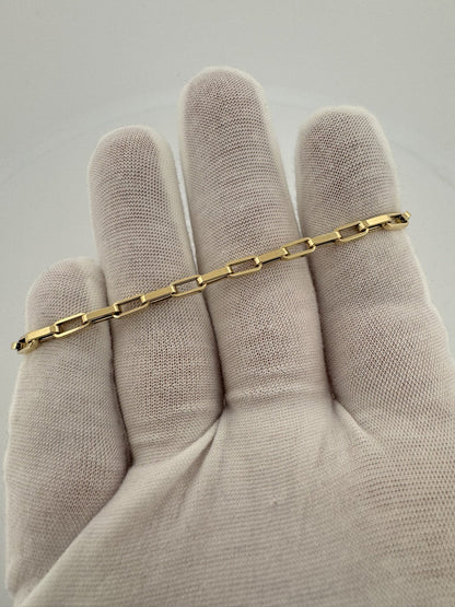 7.25” 14k Yellow Gold Paperclip 3mm 3.22g