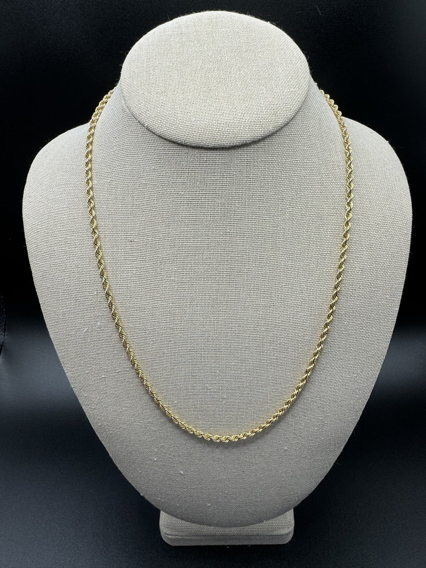22” 14k Yellow Gold Rope 3mm 18.05g