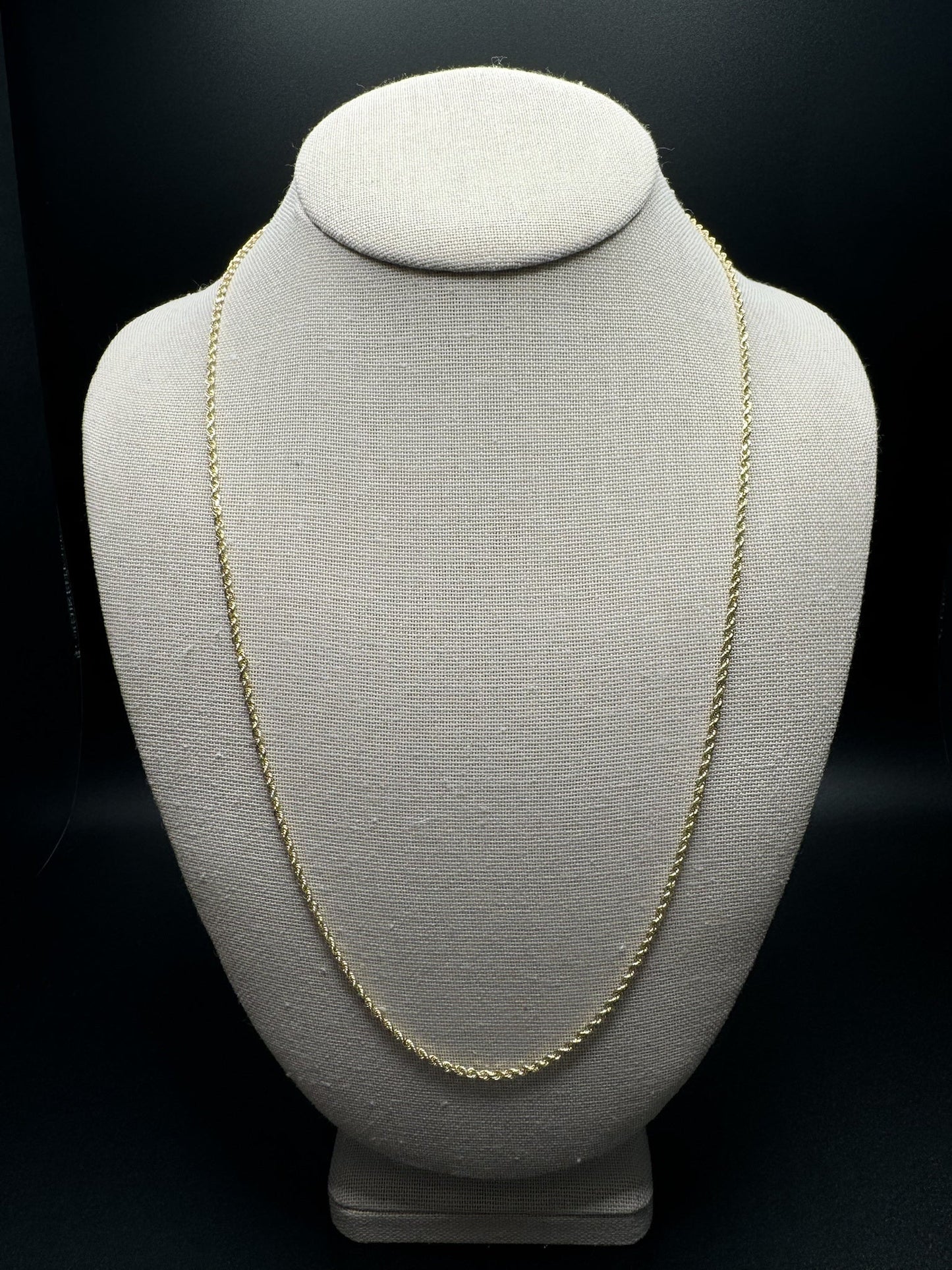 24” 14k Yellow Gold Rope 2mm 6.93g