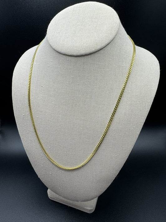 22” 14k Yellow Gold Cuban 3mm 16.11g