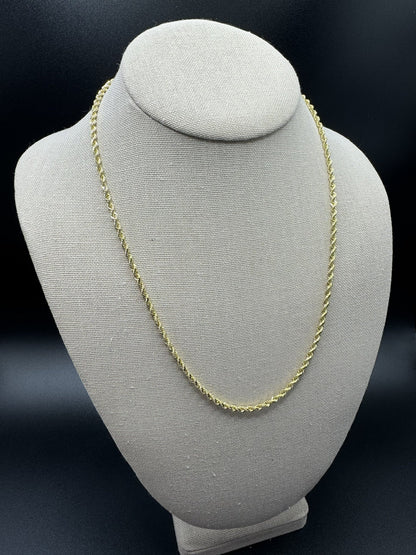 20” 14k Yellow Gold Rope 2.8mm 15.1g