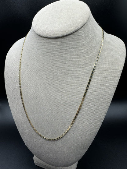 22” 14k Gold Two-Tone Flat Valentino 2.5mm 8.0g