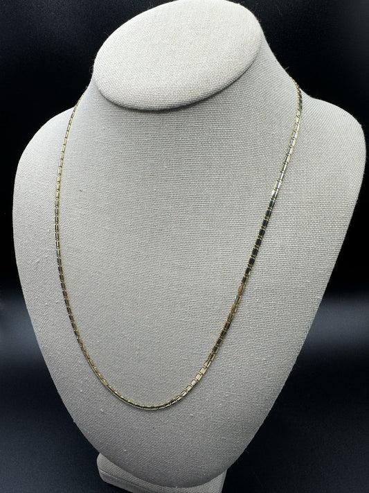 22” 14k Gold Two-Tone Flat Valentino 2.5mm 8.0g