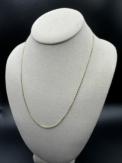 20” 14k Yellow Gold Fancy Italian Link 1.3mm 4.44g