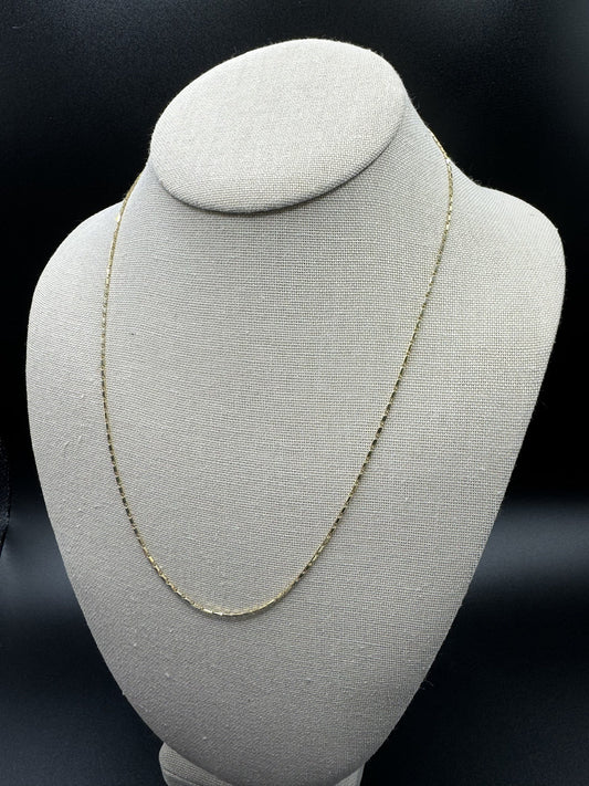 20” 14k Yellow Gold Fancy Italian Link 1.3mm 4.44g