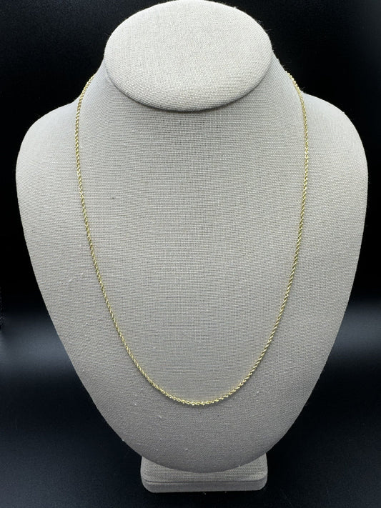 22” 14k Yellow Gold Rope 1.5mm 4.73g