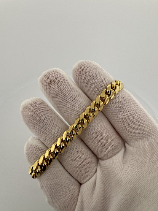 7.5” 14k Yellow Gold Cuban 8mm 42.4g