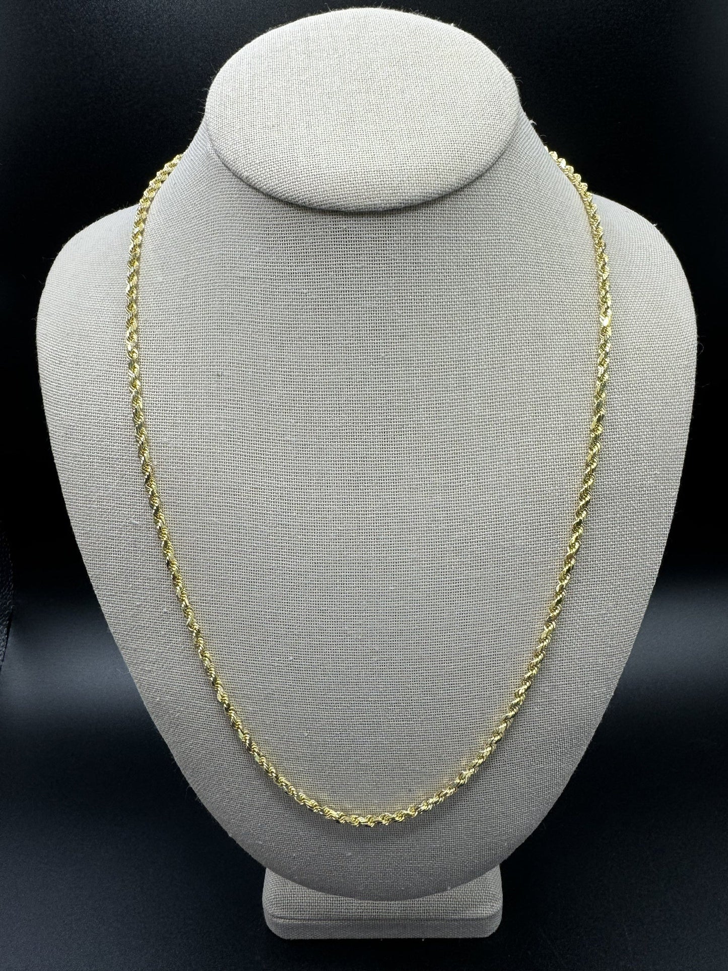 24” 10k Yellow Gold Rope 3mm 8.8g