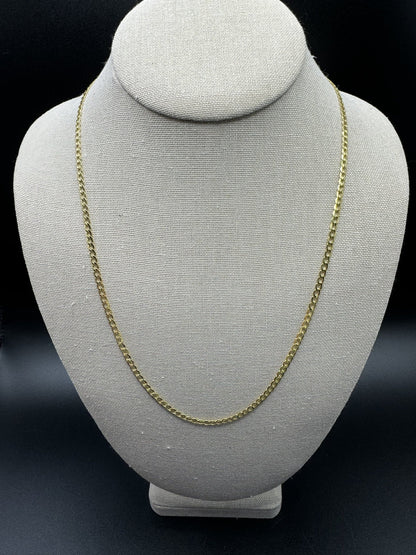22” 14k Yellow Gold Curb 3mm 3.8g