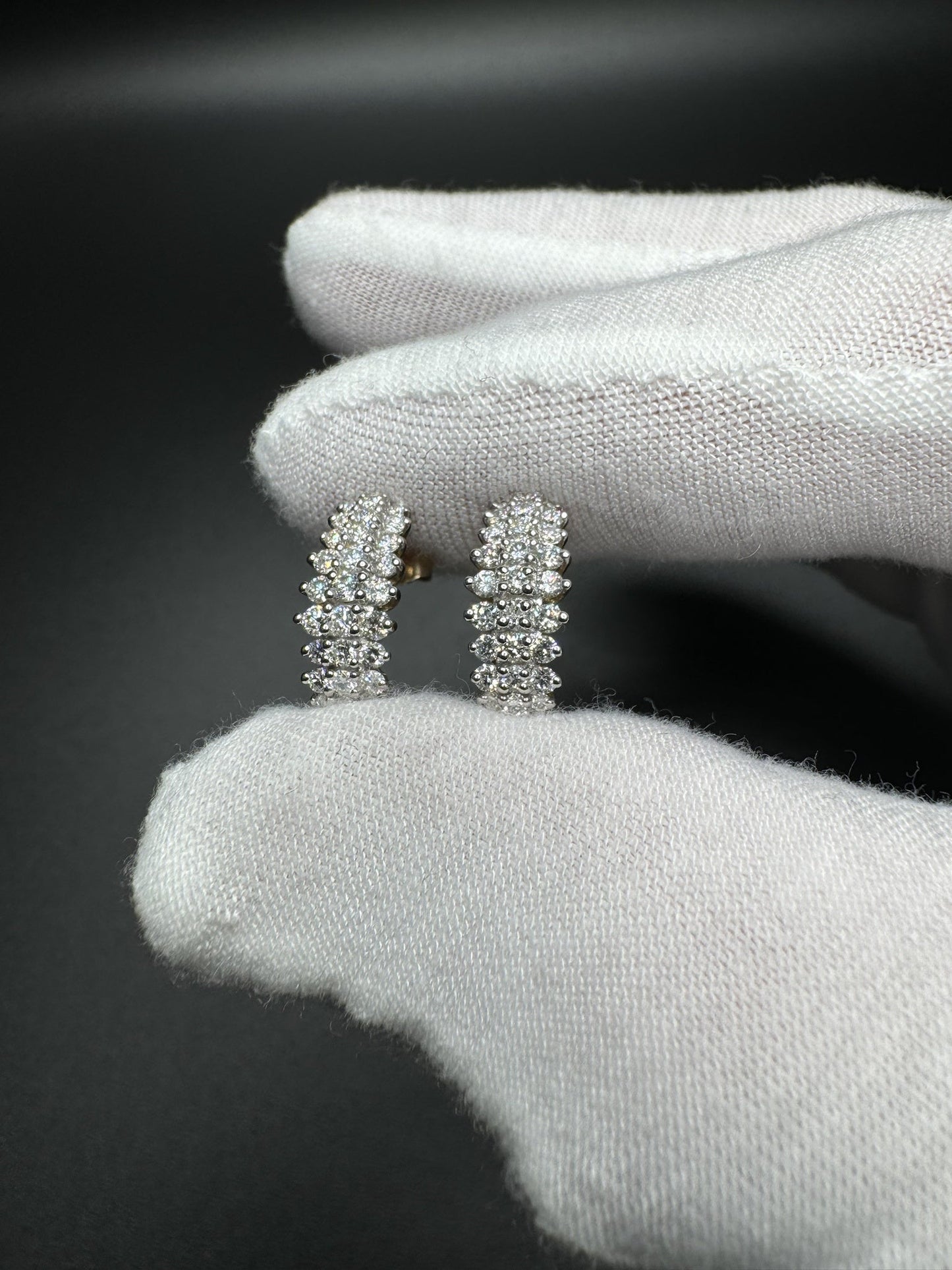 16mm 14k Yellow Gold 1/2ctw VS/VVS Lab Diamond J-Hoops 2.9g