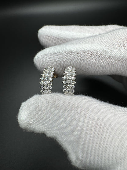 16mm 14k Yellow Gold 1/2ctw VS/VVS Lab Diamond J-Hoops 2.9g