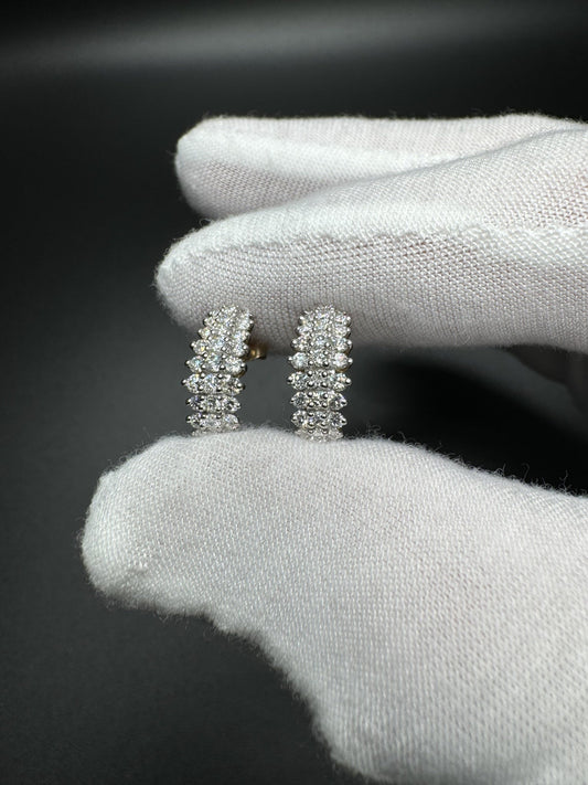 16mm 14k Yellow Gold 1/2ctw VS/VVS Lab Diamond J-Hoops 2.9g