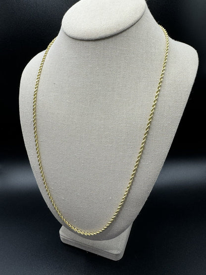 26” 14k Yellow Gold Rope 2.7mm 17.8g