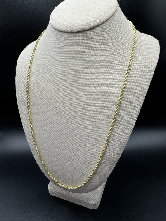 26” 14k Yellow Gold Rope 2.7mm 17.8g