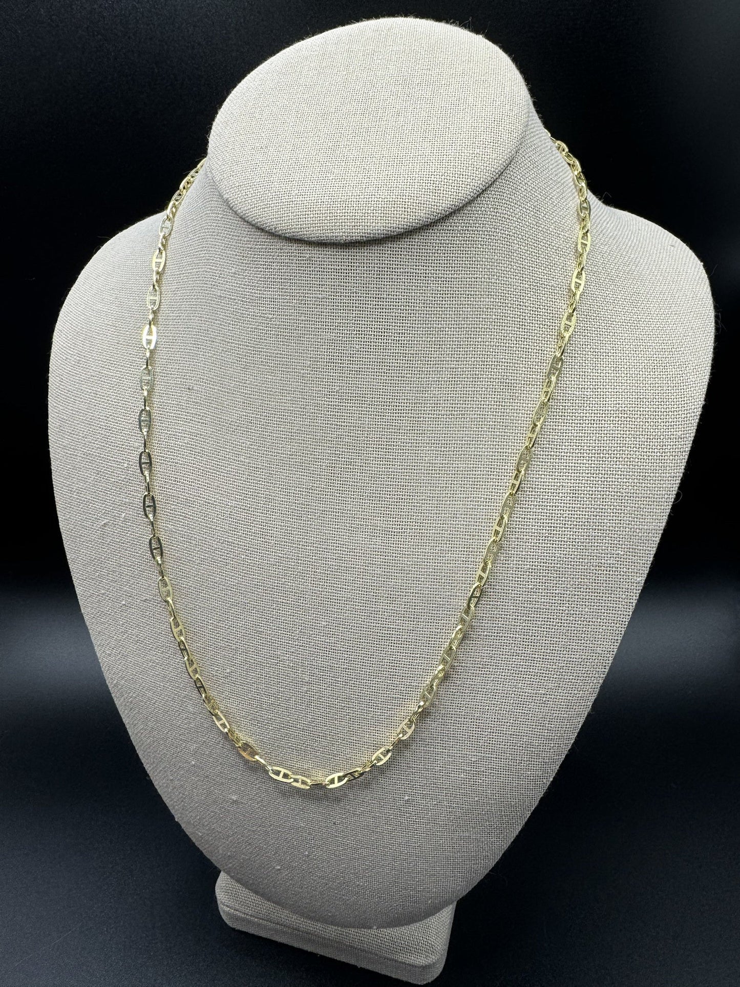 22” 14k Yellow Gold Mariner Link 3.5mm 5.85g