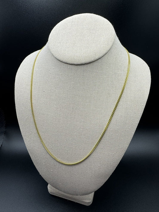 22” 14k Yellow Gold Cuban 2.5mm 11.63g