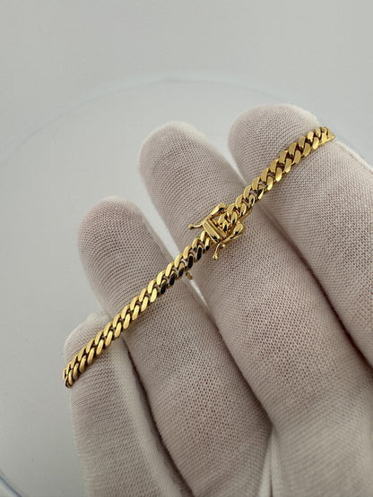 7” 14k Yellow Gold Cuban 4mm 9.63g