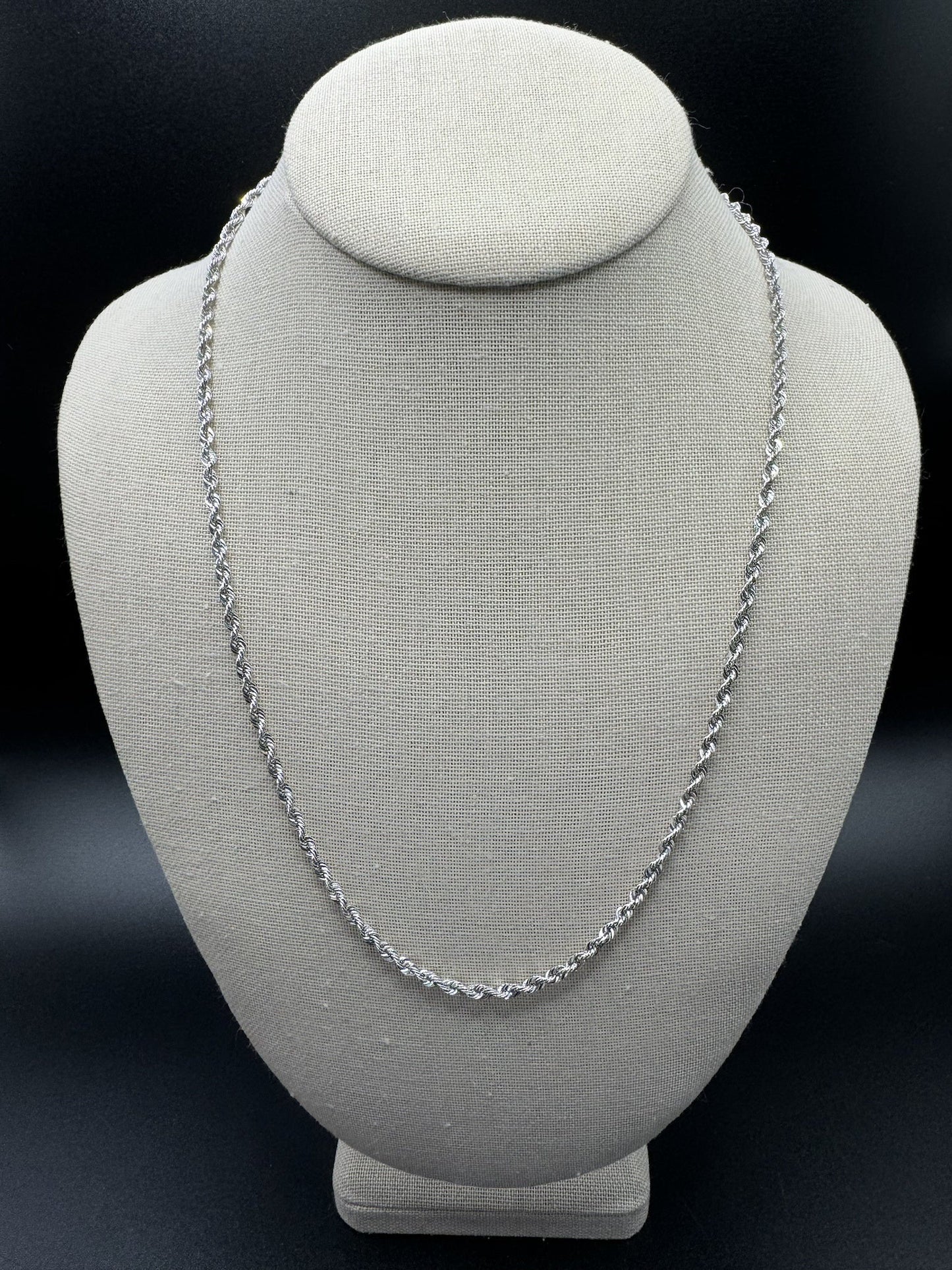 22” 10k White Gold Rope 2.7mm 4.41g