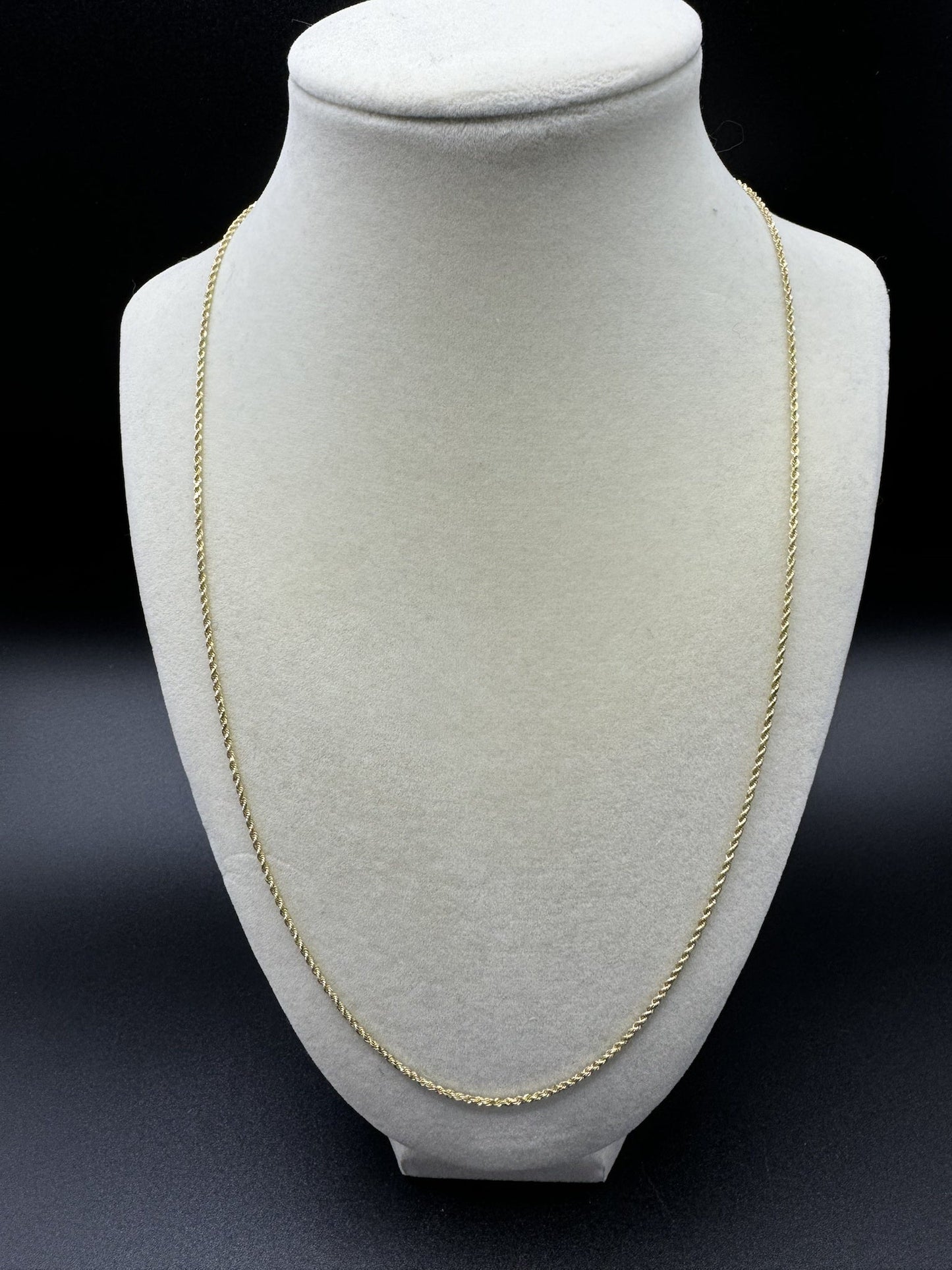 22” 14k Yellow Gold Rope 1.5mm 4.71g