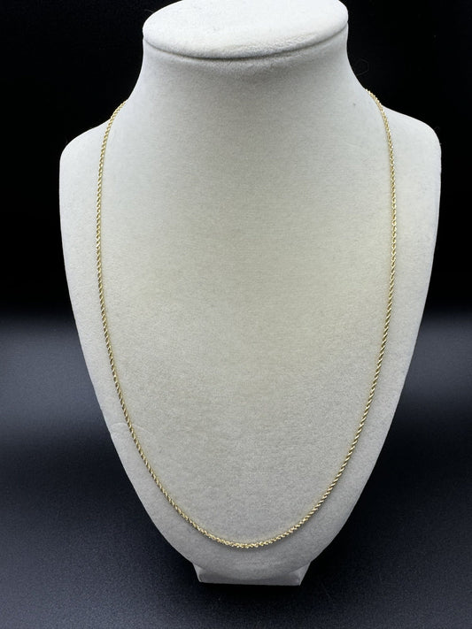 22” 14k Yellow Gold Rope 1.5mm 4.71g