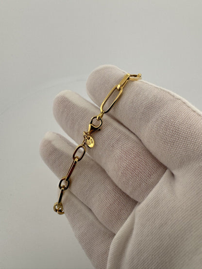 7.5” 14k Yellow Gold Paperclip 5.5mm 3.43g