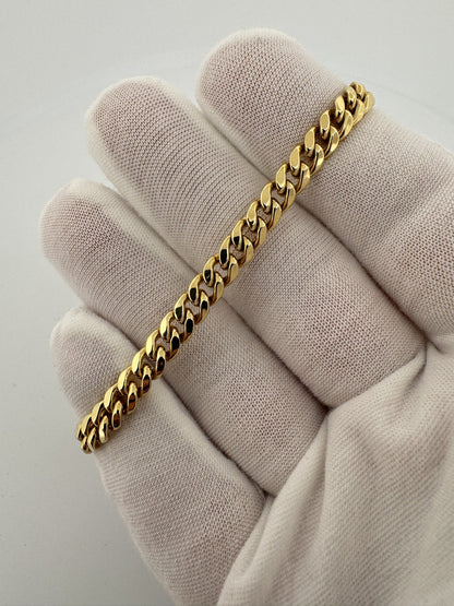 7” 14k Yellow Gold Cuban 6mm 7.5g