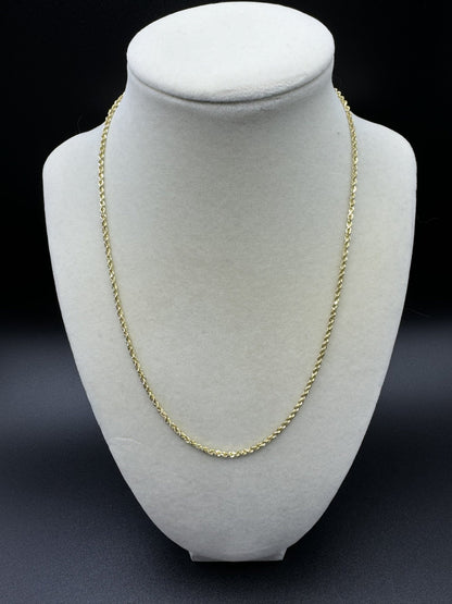 18” 10k Yellow Gold Rope 2mm 6.2g