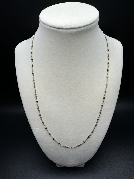 20” 14k Yellow Gold Diamond Cut Fancy Curb Link 2mm 2.3g