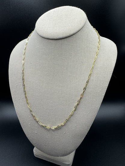 22” 14k Yellow Gold Mariner Link 3mm 4.6g