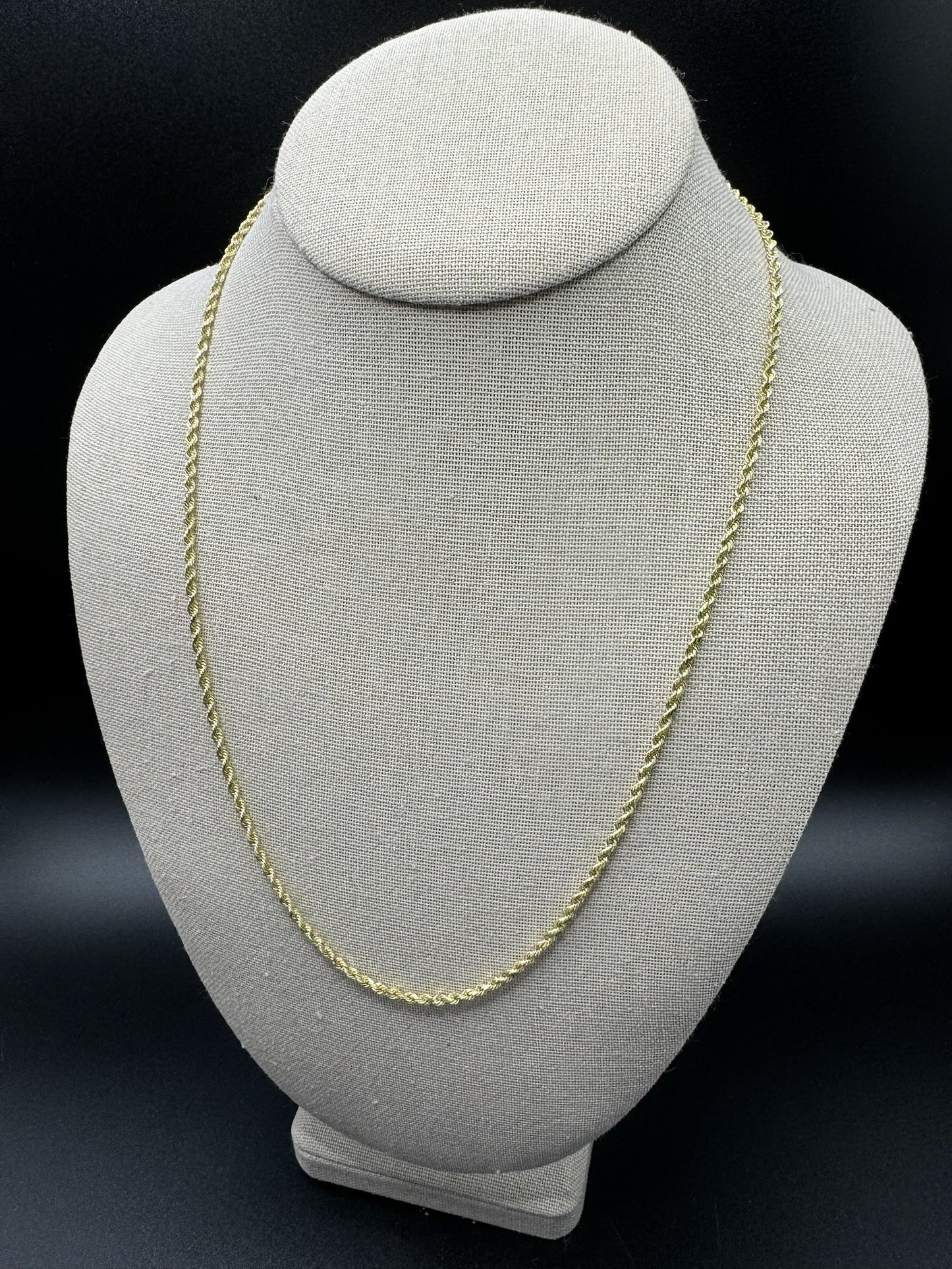 22” 14k Yellow Gold Rope 2.5mm 10.75g