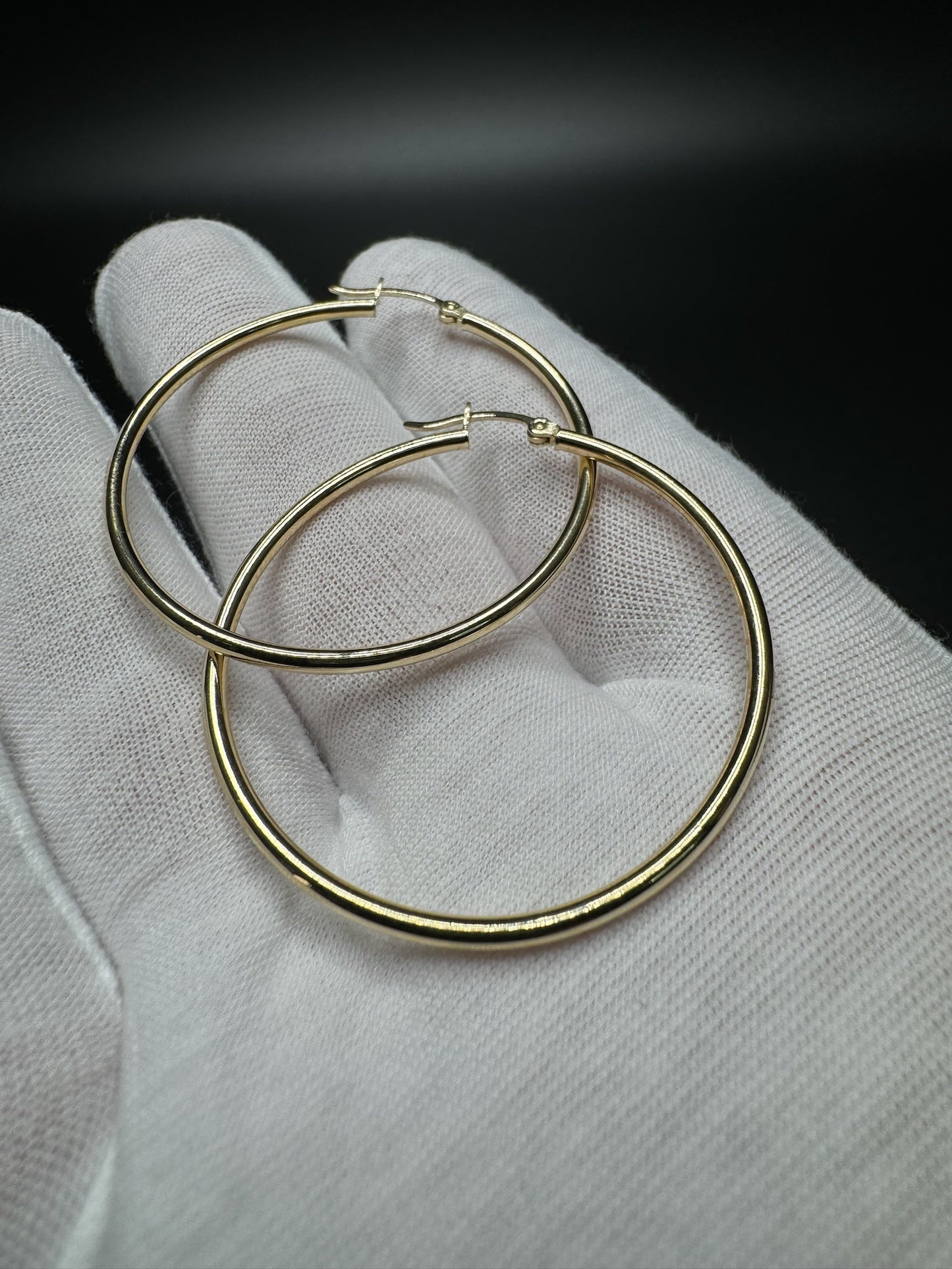 45mm 14k Yellow Gold Hoops 3.1g