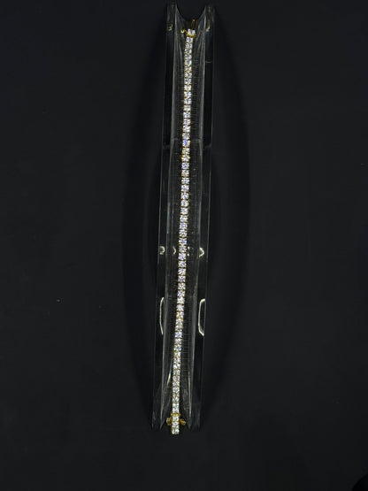 14k Yellow Gold 5ctw Lab-Grown Diamond Tennis Bracelet – 7"