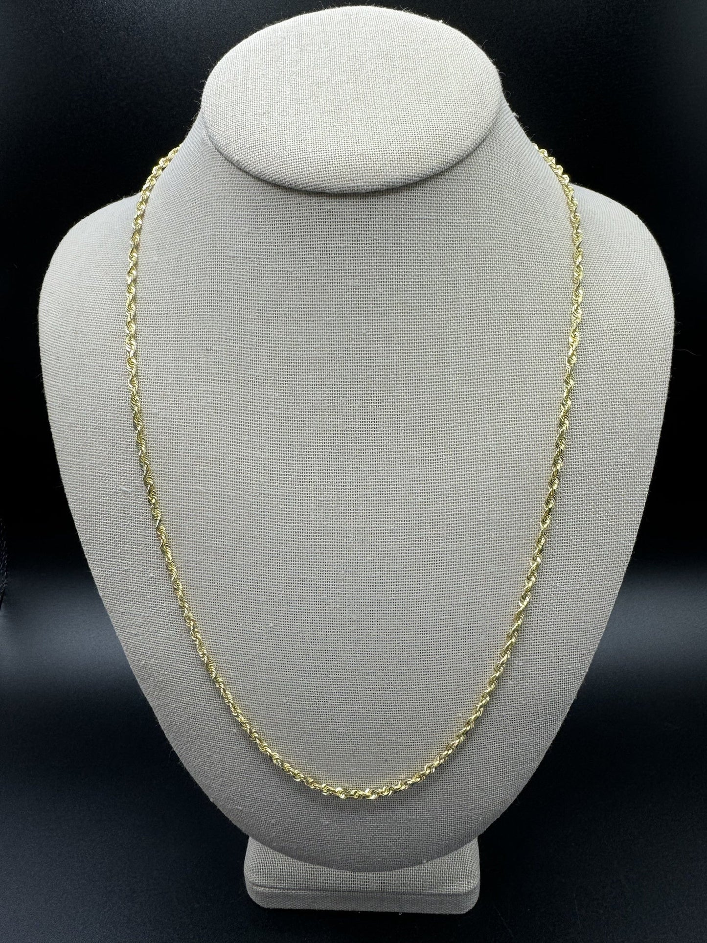 24” 10k Yellow Gold Rope 2.5mm 10.6g