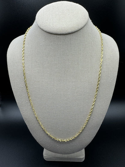 24” 10k Yellow Gold Rope 2.5mm 10.6g