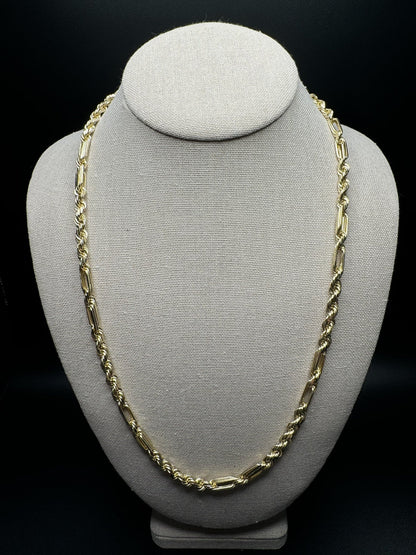24” 10k Yellow Gold Figarope Milano 5.5mm 47.8g