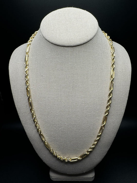 24” 10k Yellow Gold Figarope Milano 5.5mm 47.8g