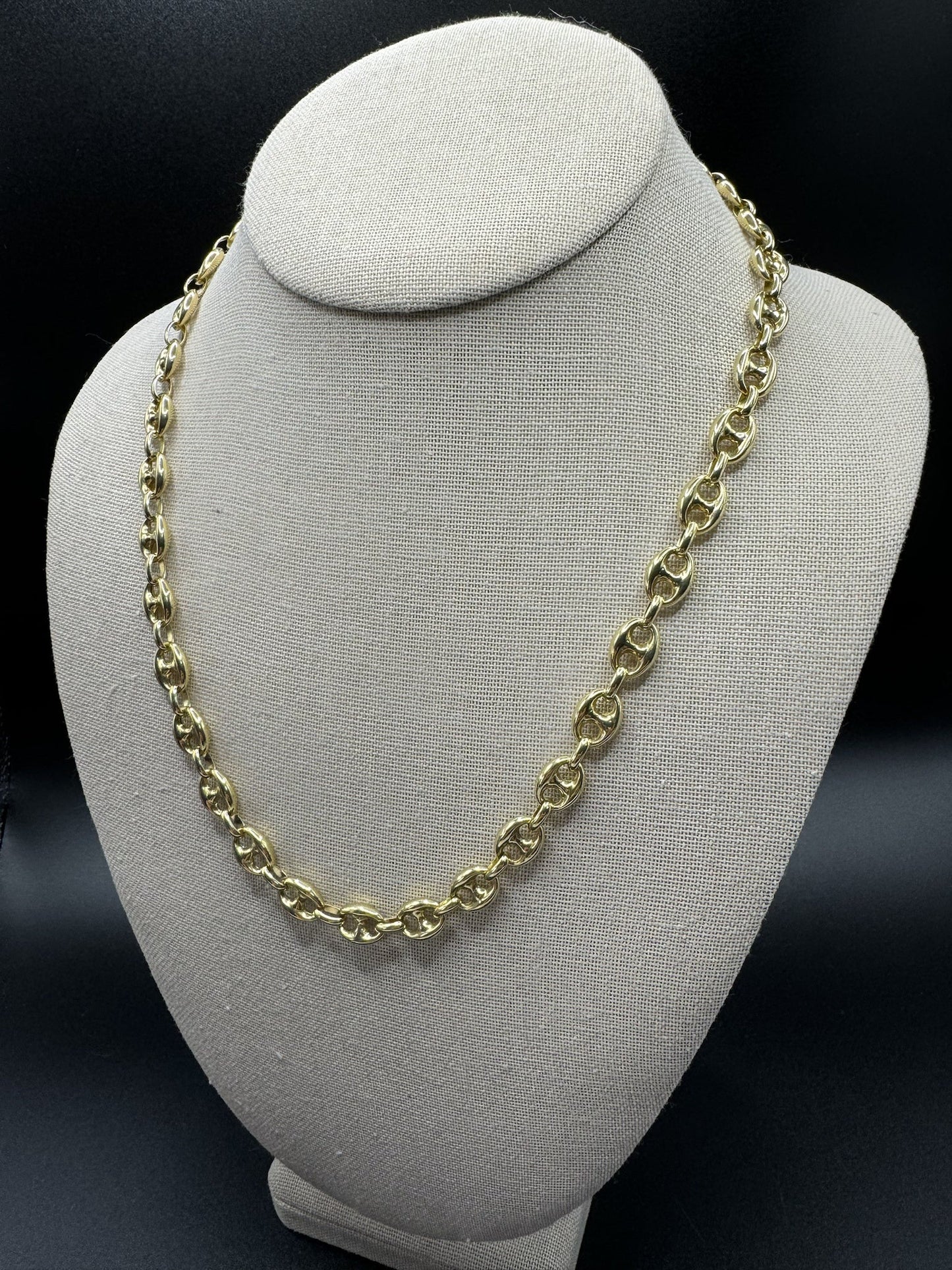 20” 14k Yellow Gold Puff Mariner 8mm 24.23g