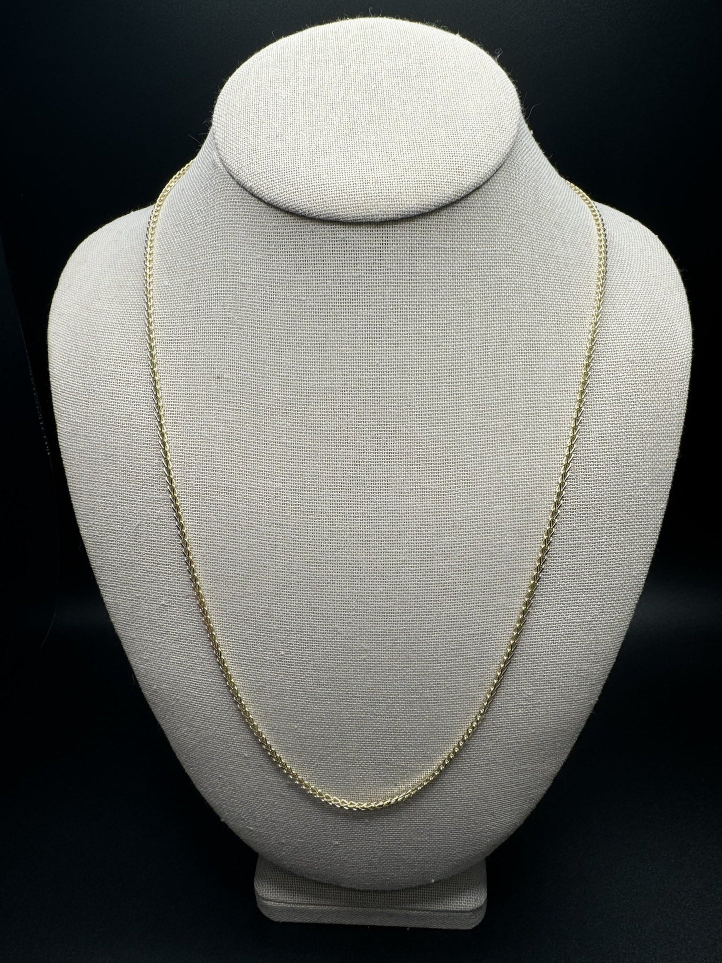24” 14k Yellow Gold Franco 2mm 4.21g