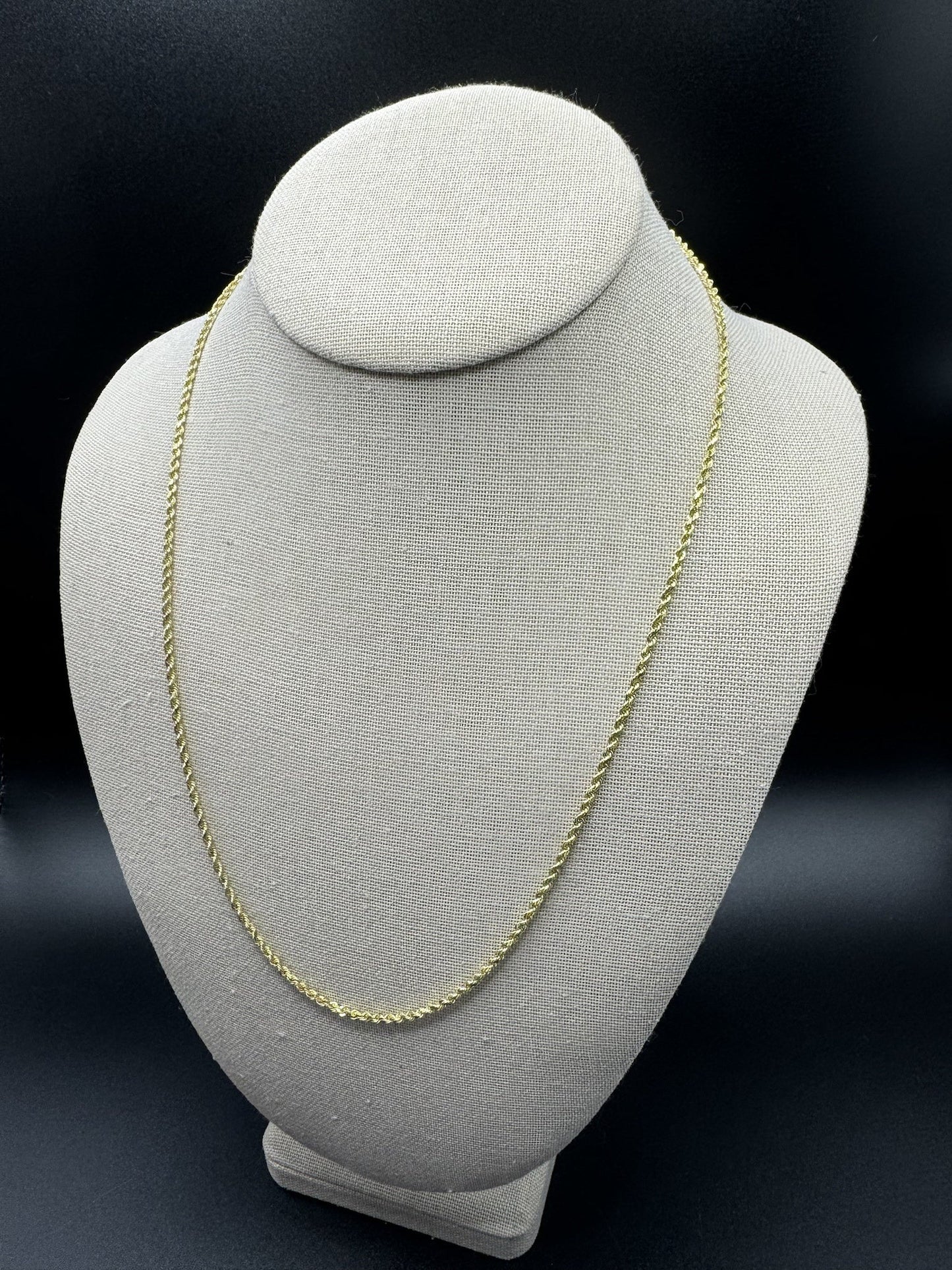 22” 14k Yellow Gold Rope 2mm 8.12g