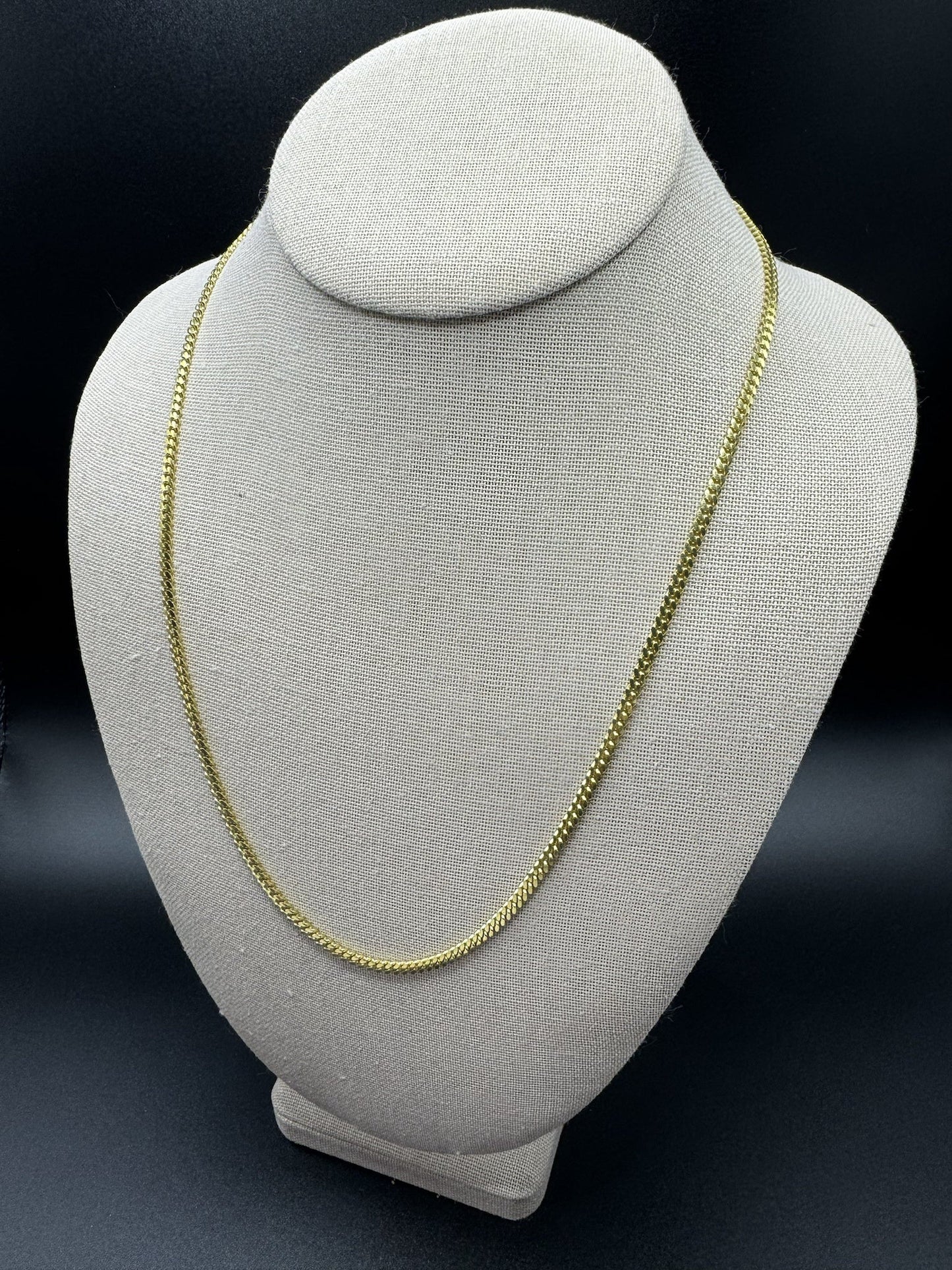 22” 14k Yellow Gold Cuban 3mm 16.9g