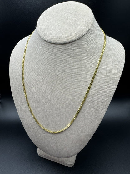 22” 14k Yellow Gold Cuban 3mm 16.9g