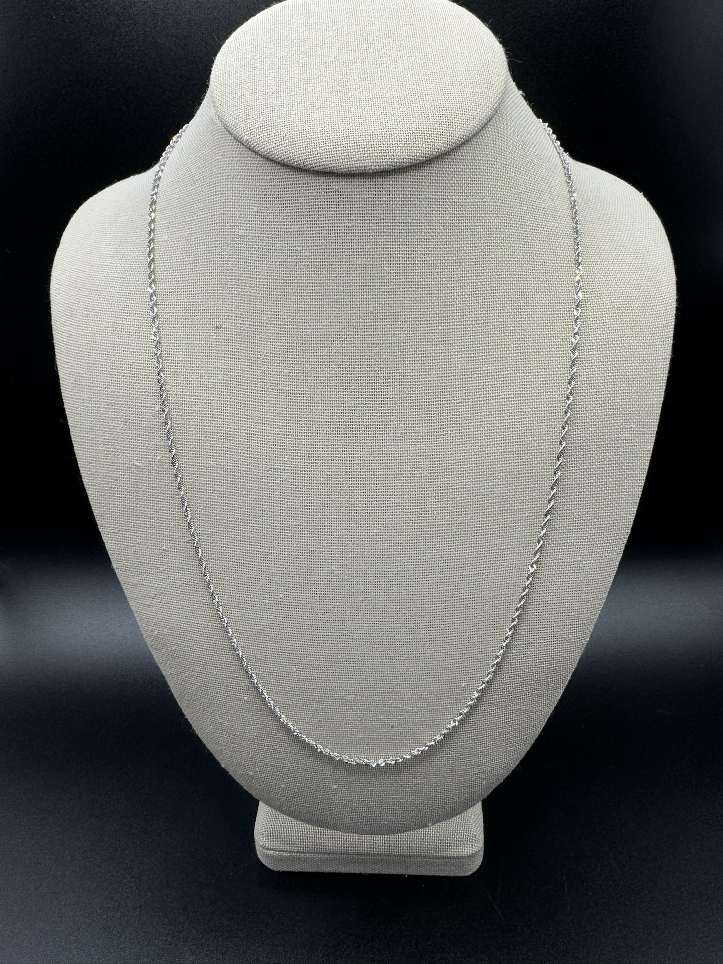 24” 10k White Gold Rope 2mm 5.1g