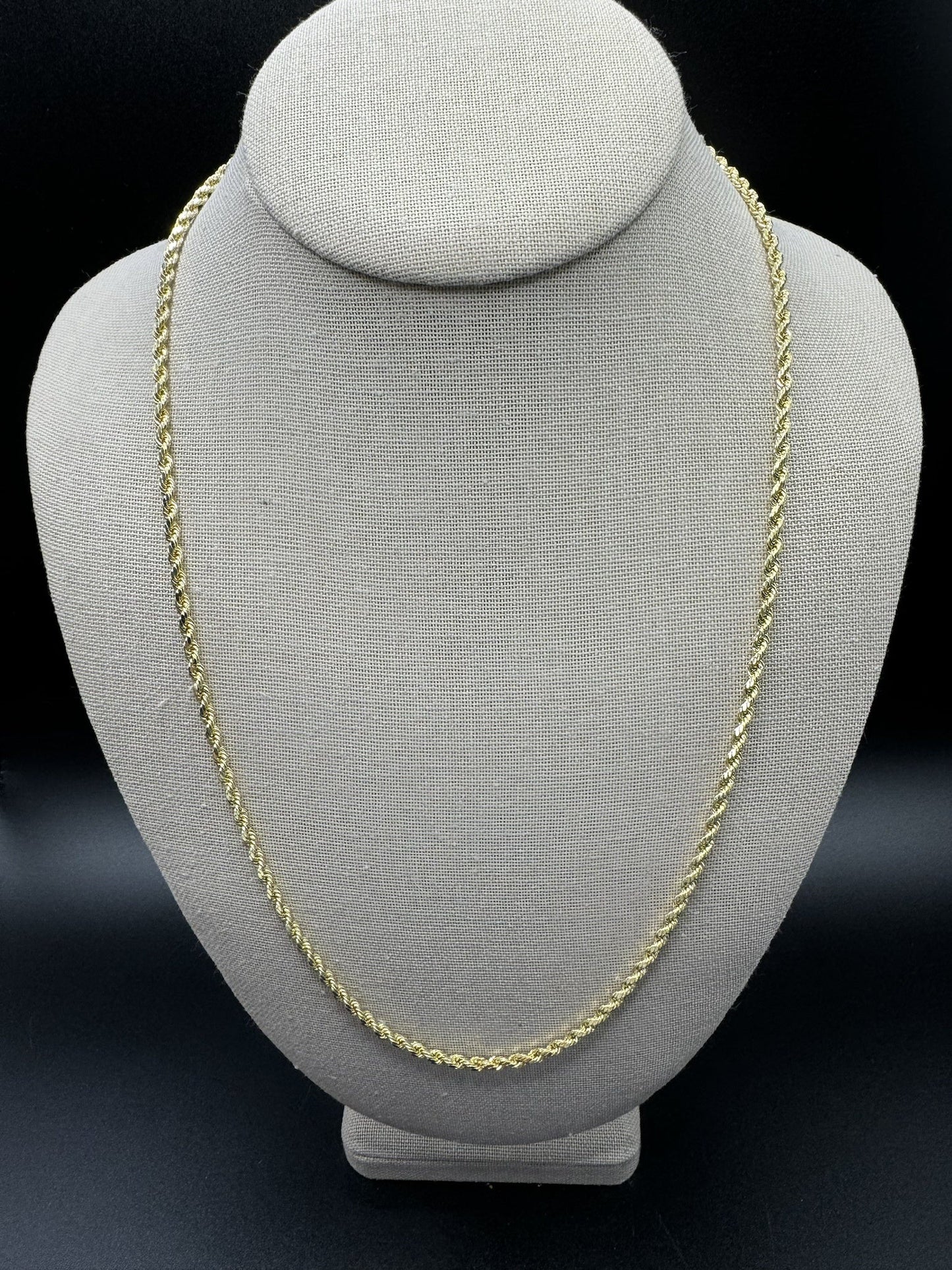 24” 14k Yellow Gold Rope 2.5mm 6.6g