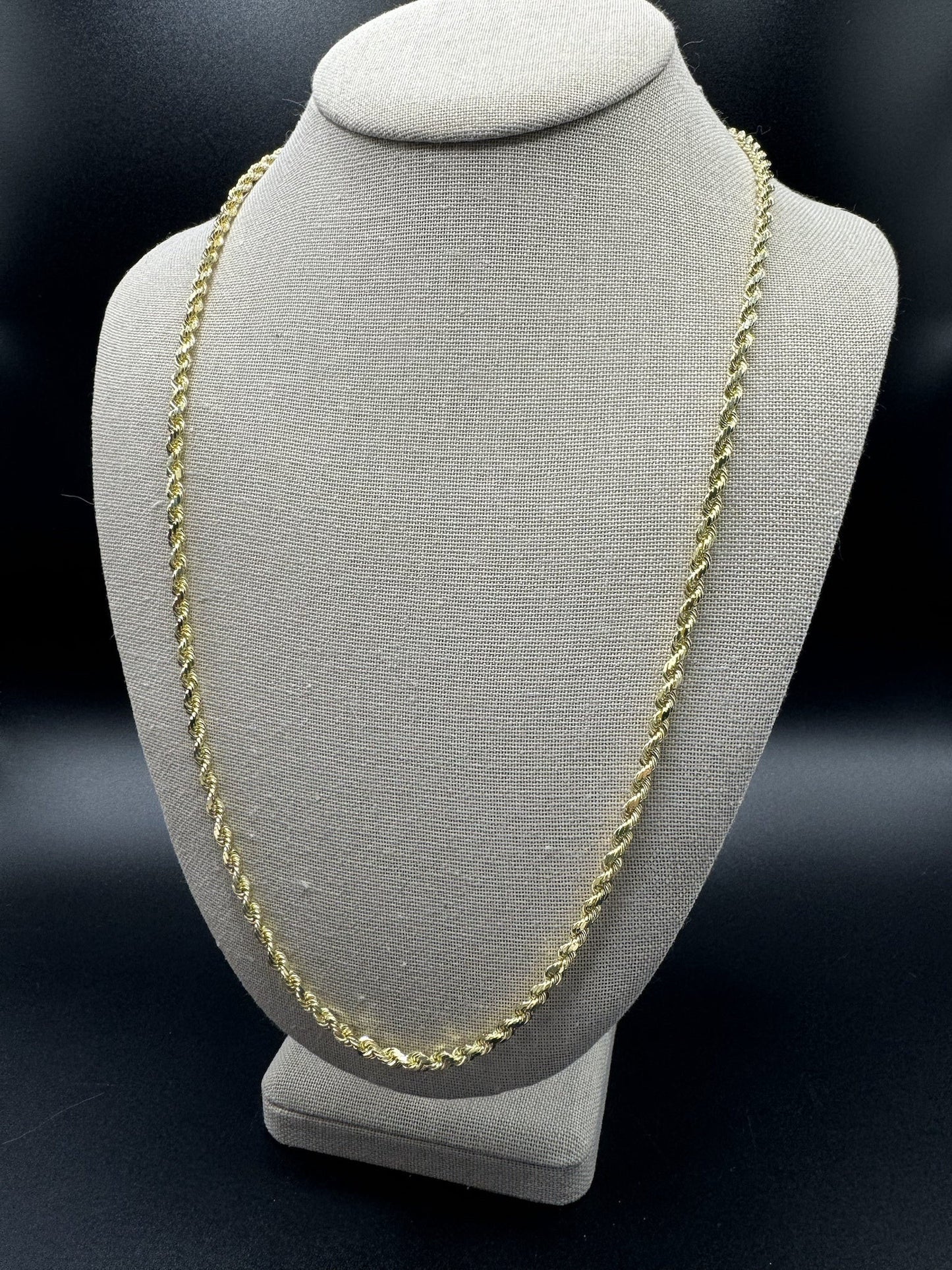 26” 14k Yellow Gold Rope 3.5mm 33.2g