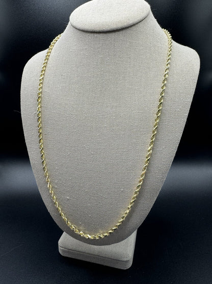 26” 14k Yellow Gold Rope 3.5mm 33.2g