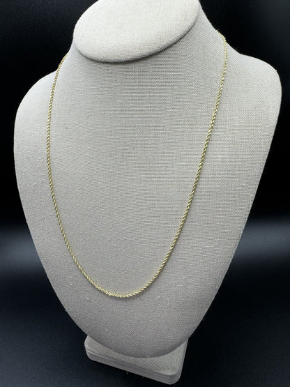 22” 14k Yellow Gold Rope 1.5mm 4.73g