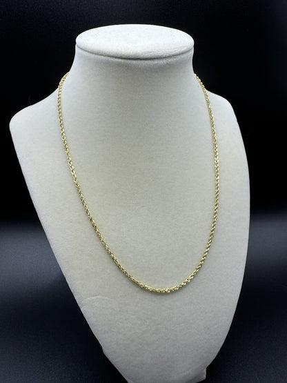 18” 10k Yellow Gold Rope 2mm 6.2g