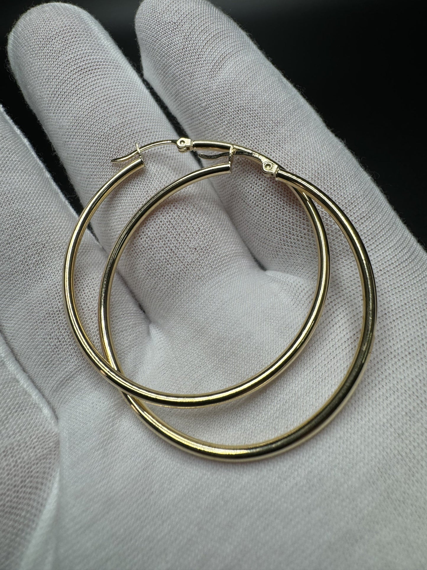45mm 14k Yellow Gold Hoops 3.1g